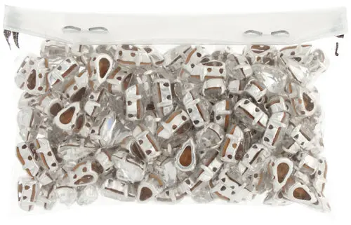 Preciosa Chaton Montées Maxima Pear 10x6mm Crystal/ Silver Setting - Image 3